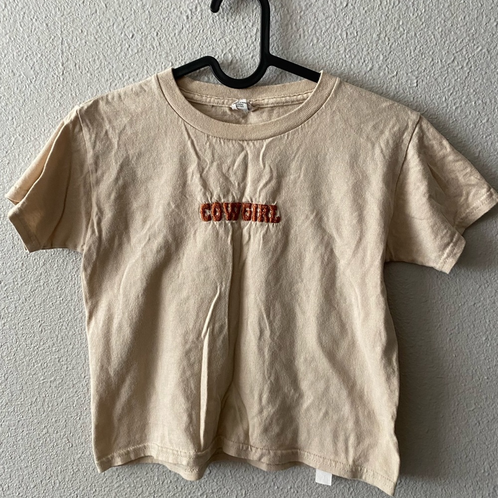 Womens Cowgirl Cropped Tee